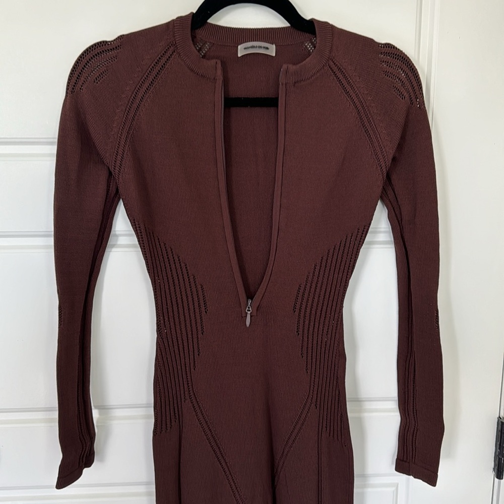 Maniere De Voir Knitted Contour Jumpsuit